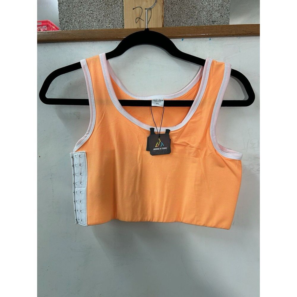 Janest Tran Vest Tank Crop Top Quick Dry Tomboy Bandage Breast Chest Binder 4XL